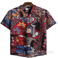 Mens beach wear printd holid shirt